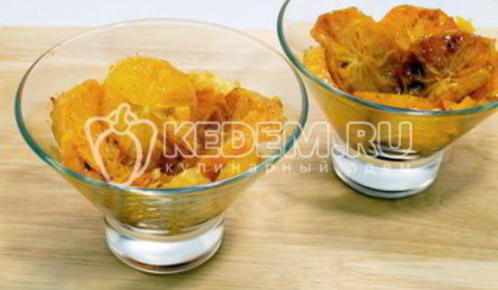 десерт из апельсинов с взбитыми сливками