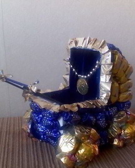 Рецепт коляски из конфет