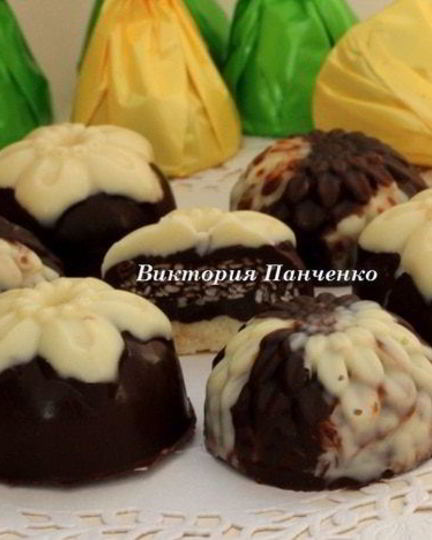 Рецепт шоколадных конфет с сезамом мраморные