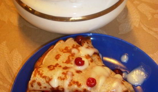 банановые блинчики с восхитительным ванильным заварным кремом на масленицу