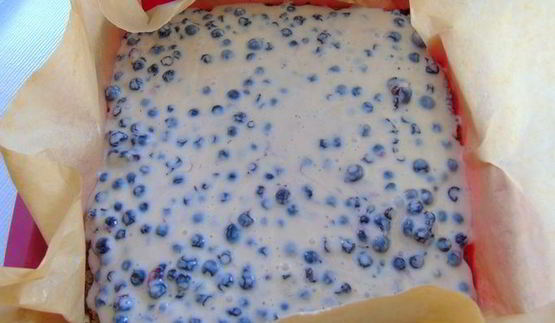 барс с черникой и лимонным кремом