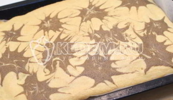 бисквитный рулет с кремом новогодний салют