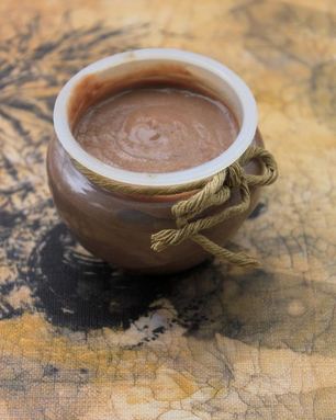 Крем из тофу с печеной грушей