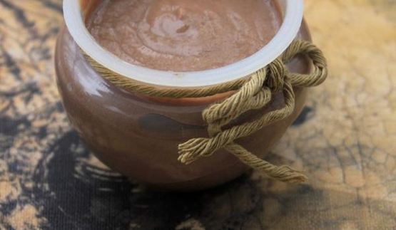 крем из тофу с печеной грушей