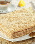 Песочные коржи с заварным кремом