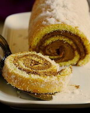 Рулет с кремом два шоколада