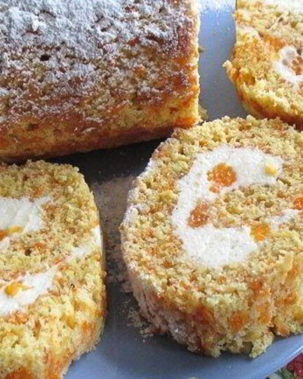 Рецепт рулета с творожным кремом