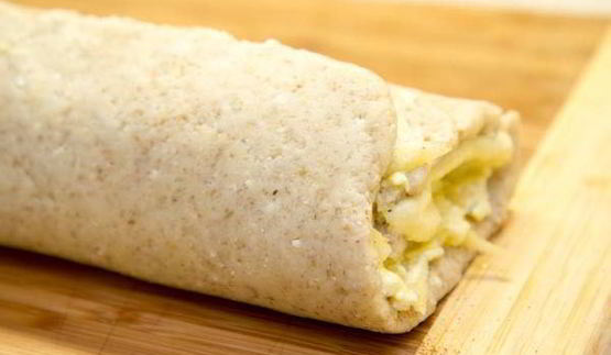 улитки из творожного теста с творожным кремом и яблоками