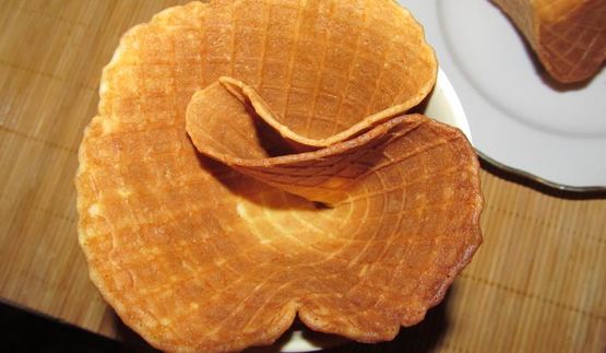 вафельные корзинки с творожно-сливочным кремом