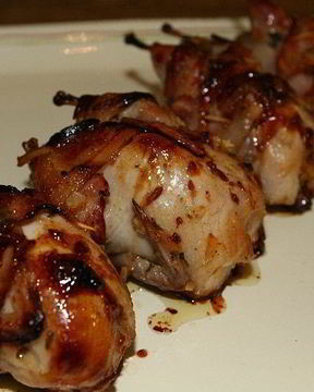 Перепелки с виски и мармеладом