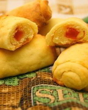 Творожные трубочки с мармеладом