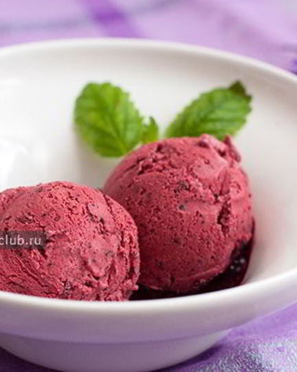 Рецепт черничного мороженого