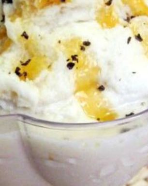 Мороженое из зеленого чая с мятой и корицей