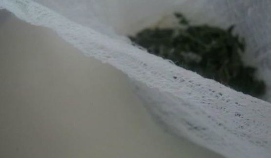 мороженое из зеленого чая с мятой и корицей