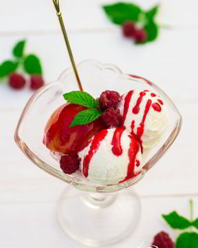 Мороженое Персик Мельба