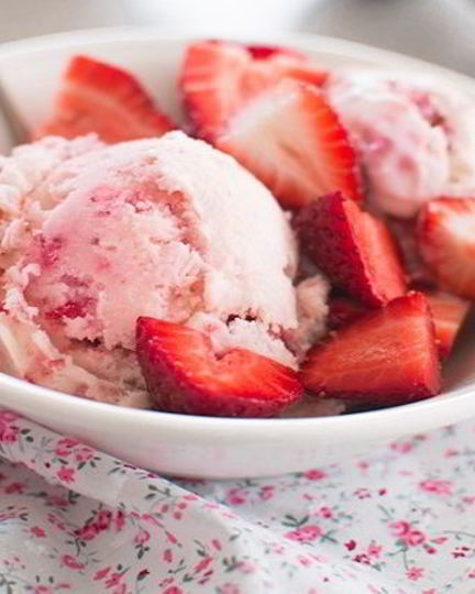 Рецепт мороженого с клубникой