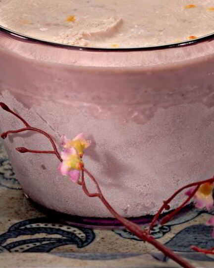 Рецепт рисового мороженого с ягодным соусом