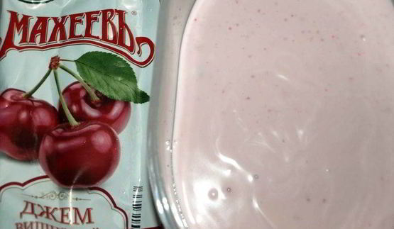 вишневое творожно-йогуртовое мороженое