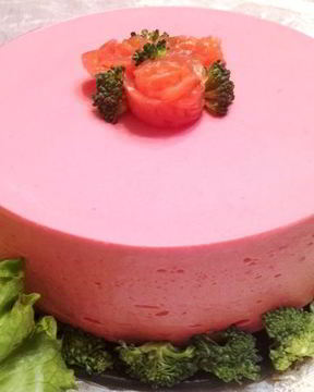 Блинный чизкейк со сливочно-рыбным муссом