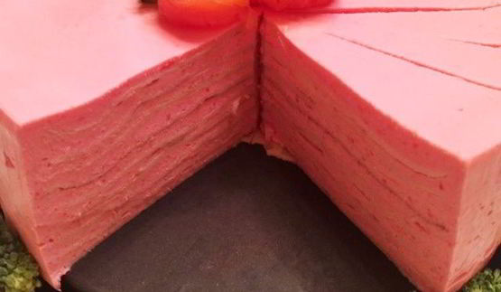 блинный чизкейк со сливочно-рыбным муссом