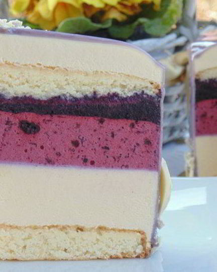 Рецепт фиалковый торт-мусс с черникой весна в тулузе