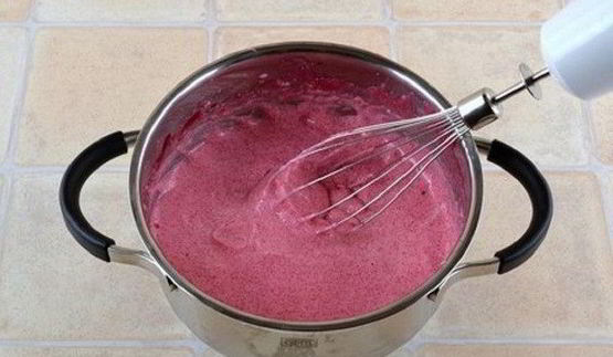 клюквенный мусс