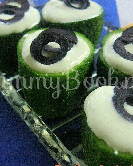 Рецепт мусс из сыра в огурцах