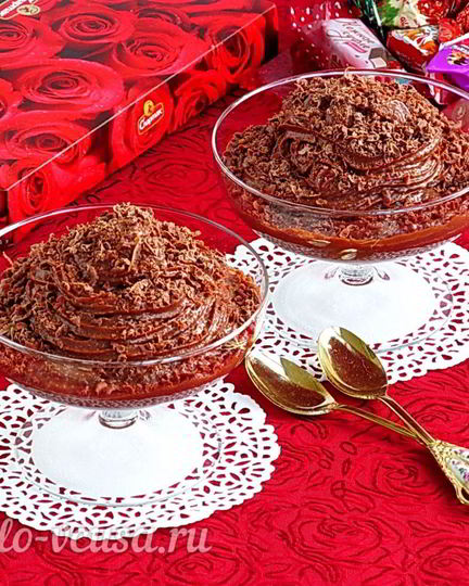 Рецепт шоколадна-молочного мусс