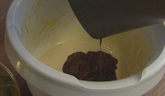 шоколадно-ванильный мусс