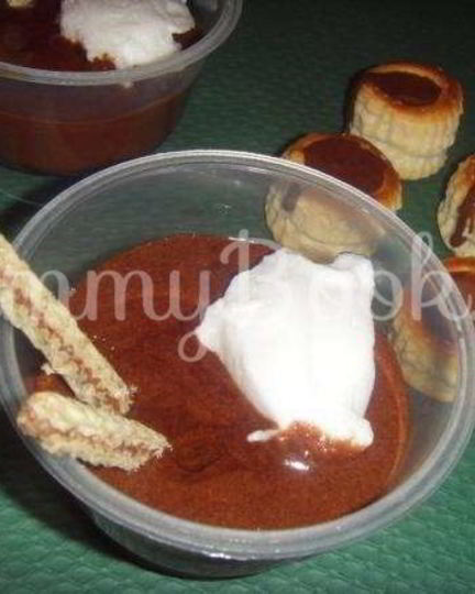 Рецепт шоколадного мусса с бисквитом