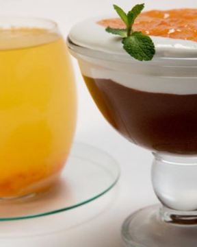 Шоколадный мусс с хурмой