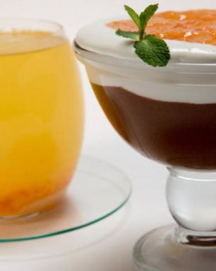 Шоколадный мусс с хурмой