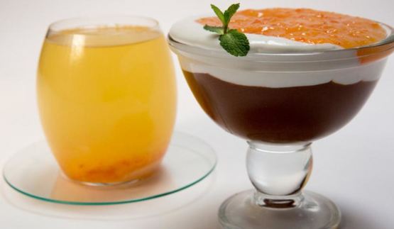 шоколадный мусс с хурмой