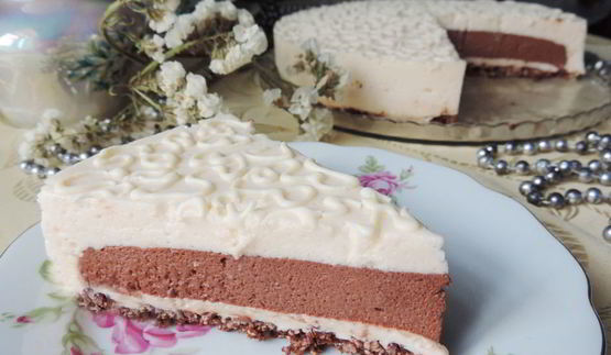 торт-мусс без выпечки сладкий дуэт