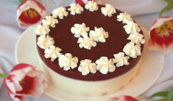 торт-мусс клубника на сливках без выпечки