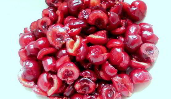 творожный мусс с черешней