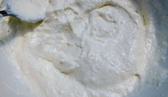 творожный мусс с черешней