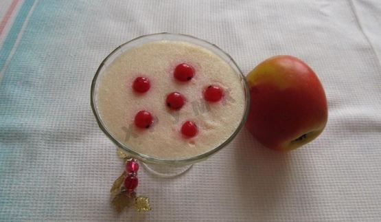 яблочный мусс на манной крупе