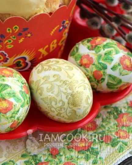 Рецепт декупажа пасхальных яиц