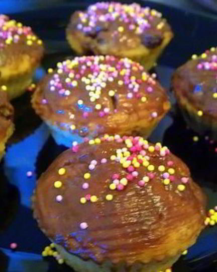 Рецепт куличиков малышки с грушей и шоколадом