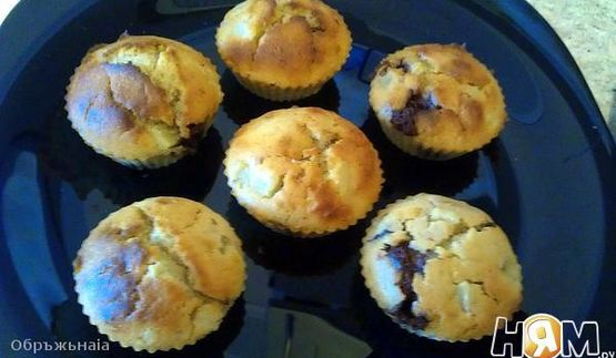 куличики малышки с грушей и шоколадом