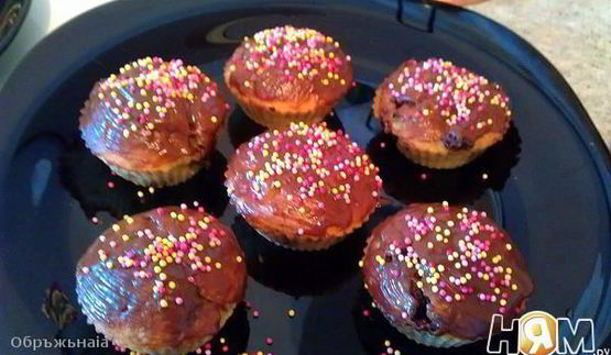 куличики малышки с грушей и шоколадом