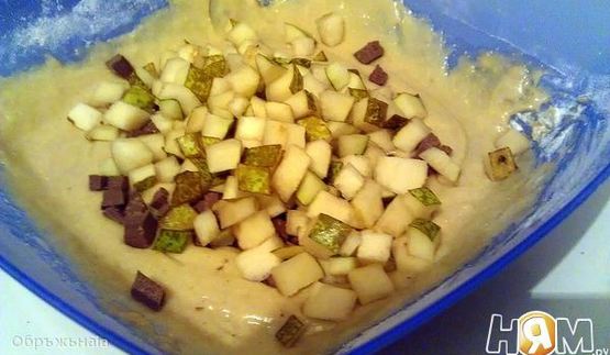 куличики малышки с грушей и шоколадом