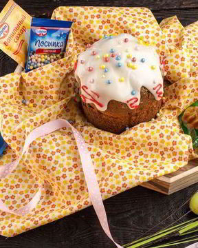 Пасхальный кулич с лимонной глазурью