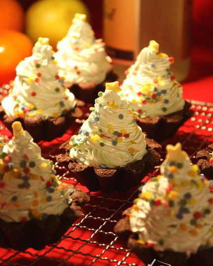 Рецепт песочных шоколадных корзиночек