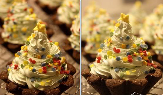 песочные шоколадные корзиночки