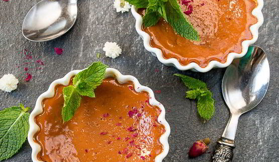 простой карамельный пудинг