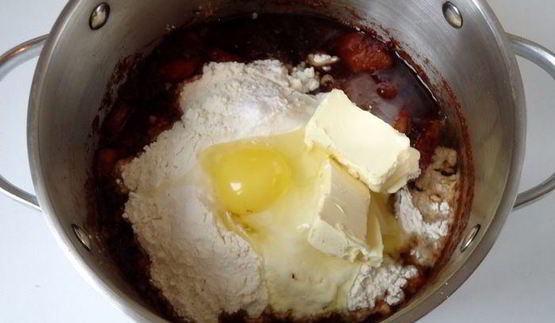 пудинг с яблоками тоффи