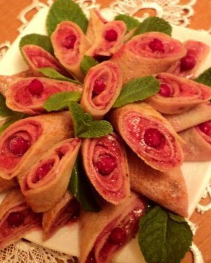 Рецепт блинчиков с ягодным суфле