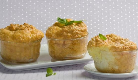 дважды запеченное суфле с козьим сыром